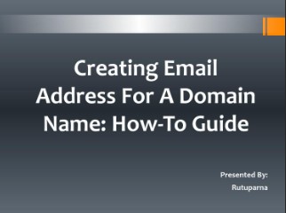 Creating An Email Address With A Domain Name
