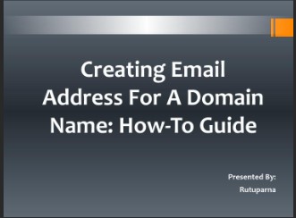 Creating Email Address With Domain Name